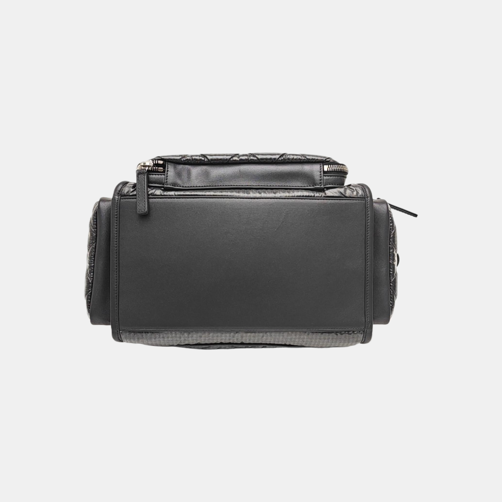 Quilted Nylon Shoulder Bag Gray