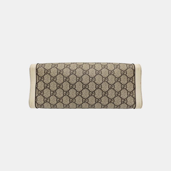 Padlock Small Monogram Coated Canvas Beige