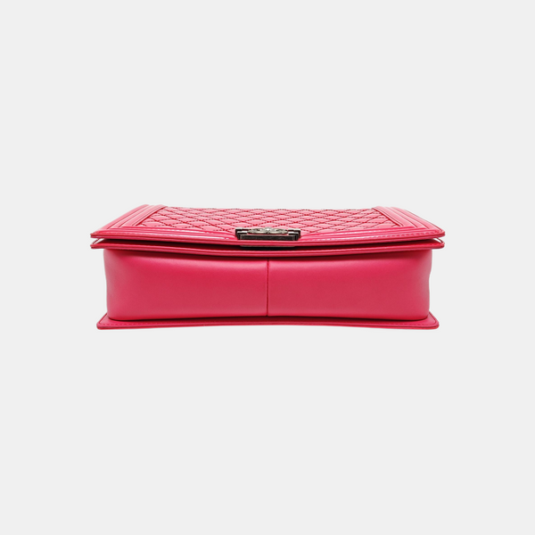 BOY CHANEL Maxi Quilted Patent Leather Red
