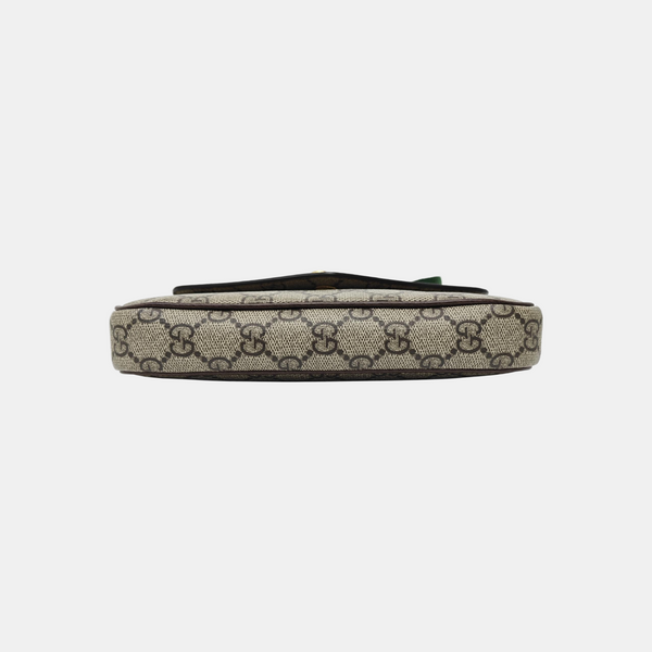Ophidia Small Monogram Coated Canvas Beige