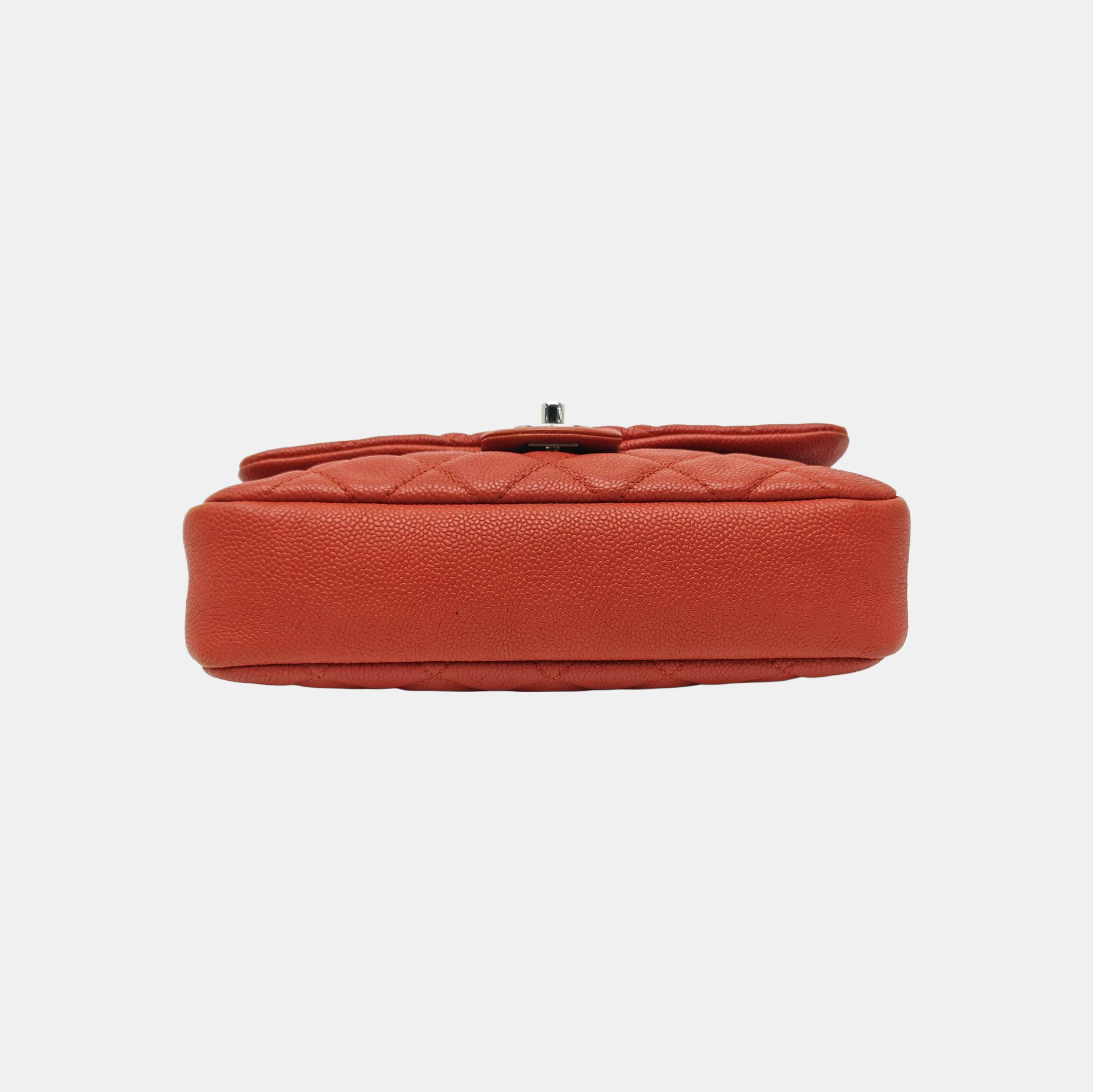 COCO SPORRAN Quilted Grained Calfskin Orange