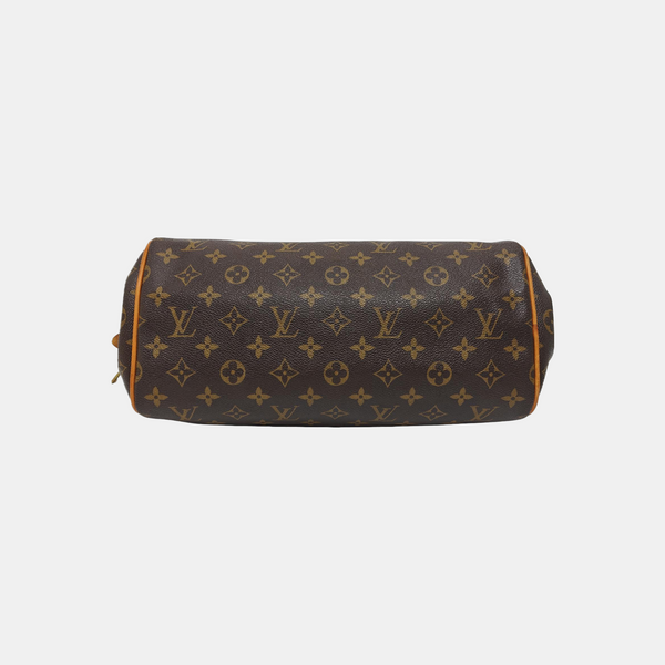 MONTORGUEI PM Monogram Coated Canvas Brown