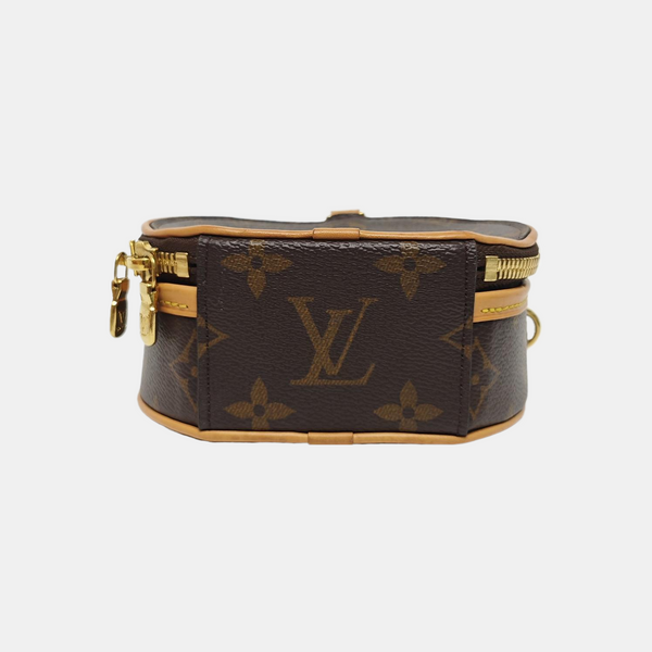 BOITE CHAPEAU Mini Monogram Coated Canvas Brown
