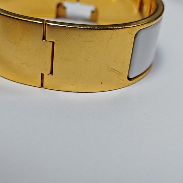 Clic H Metal Gold Bangle