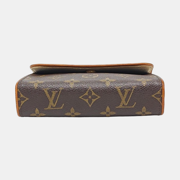 FLORENTINE Monogram Coated Canvas Brown