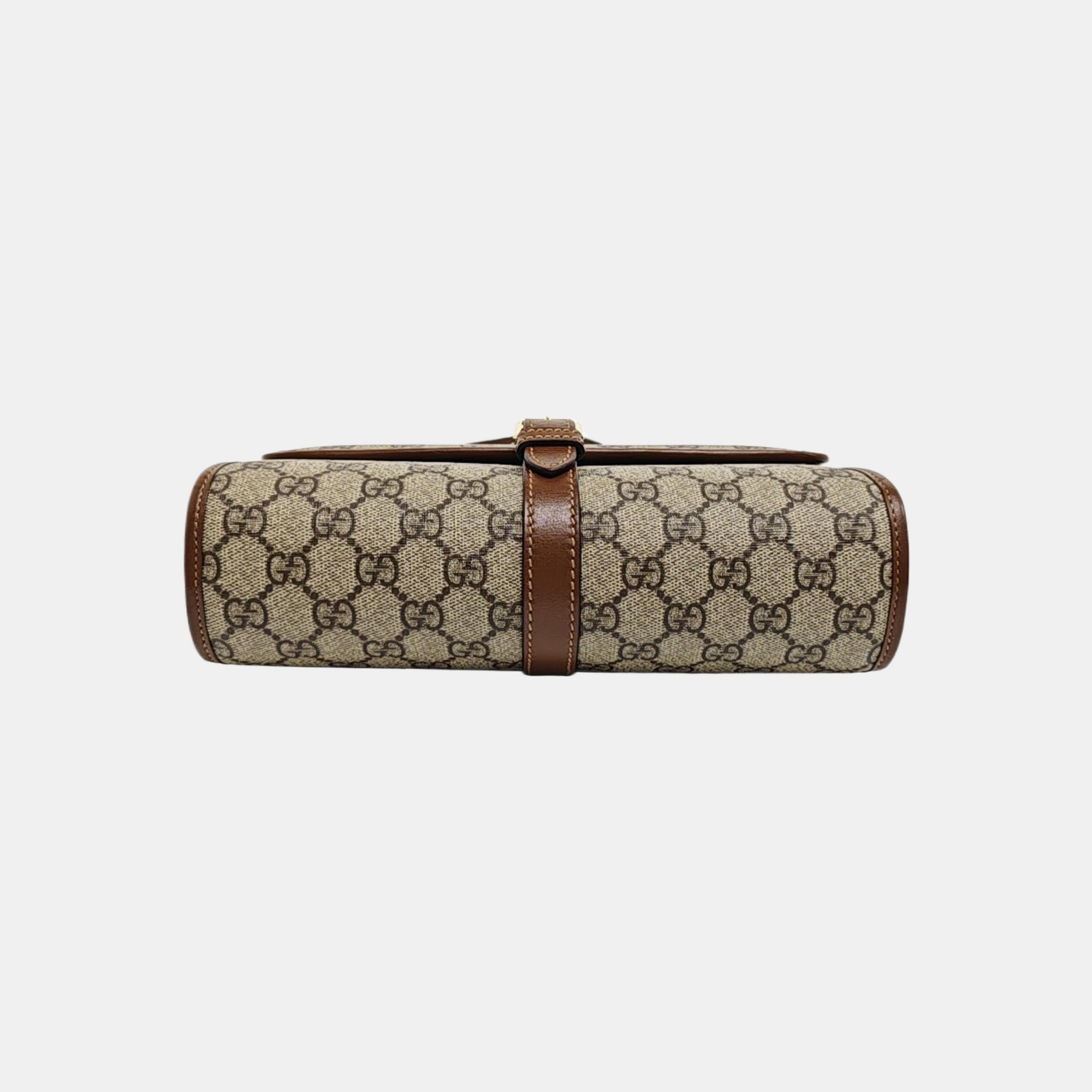 Monogram Coated Canvas Shoulder Bag Beige