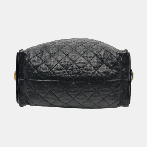 CHANEL 25 Medium Quilted Calfskin Black