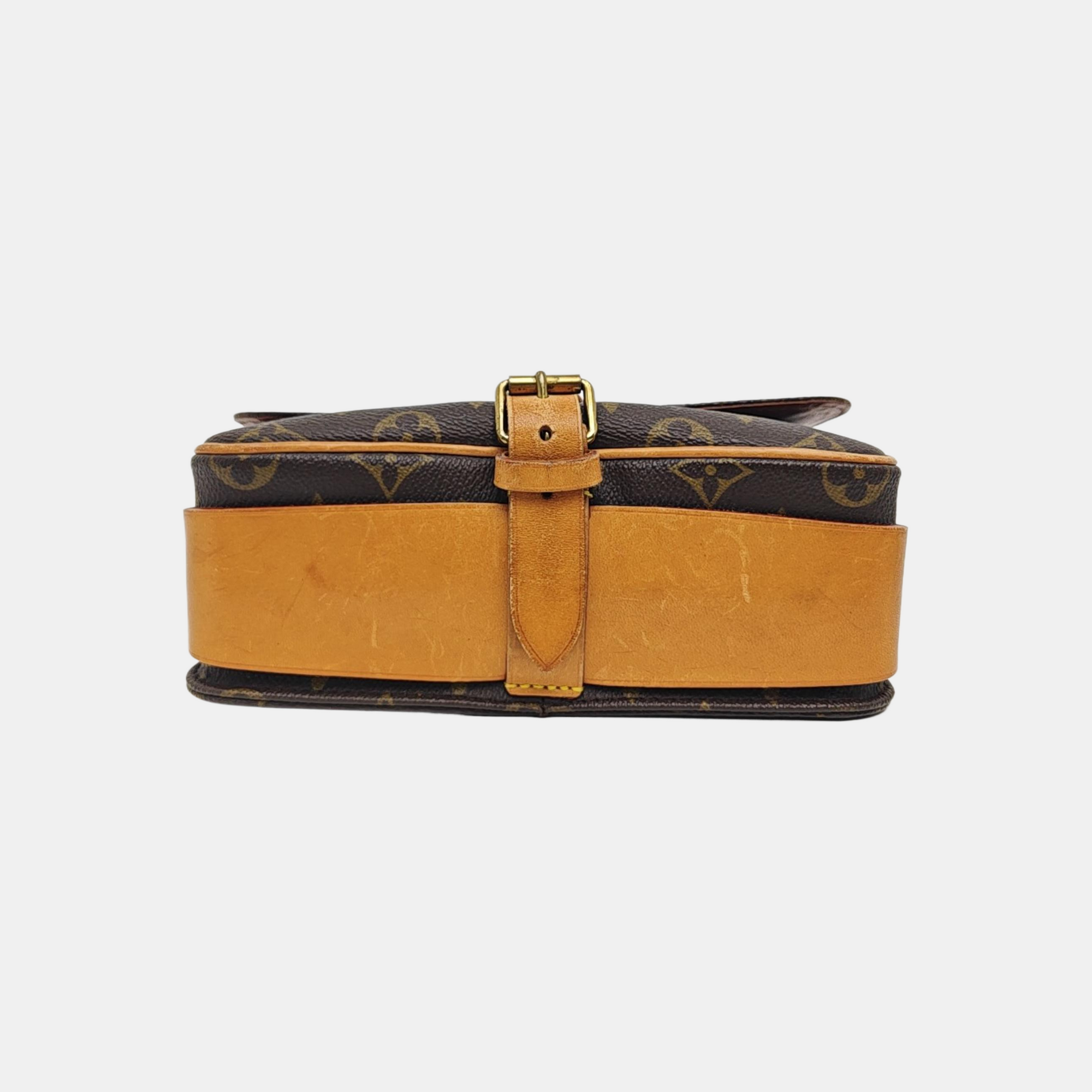 CARTOUCHIERE MM Monogram Coated Canvas Brown