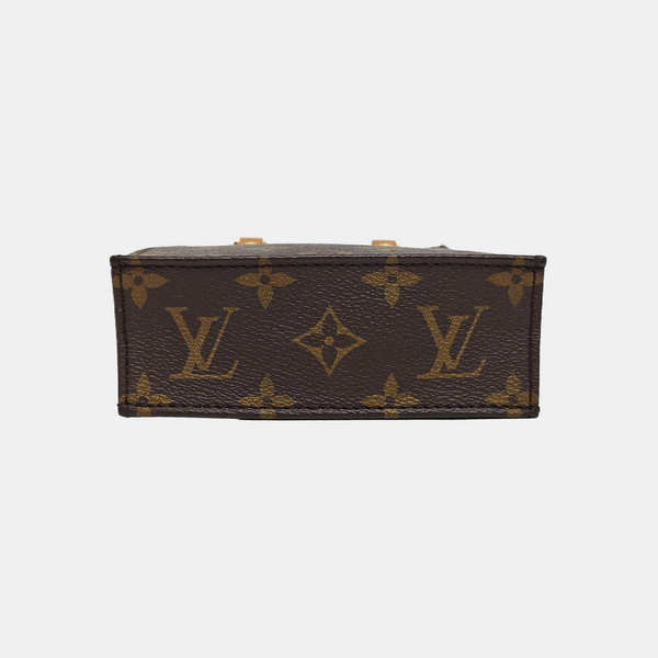 SAC PLAT Mini Monogram Coated Canvas Brown