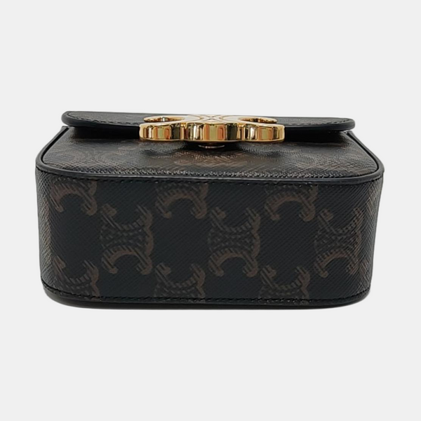 Authenticated pre-owned  TRIOMPHE Mini Coated Canvas Black - Crossbody Bag at Looply