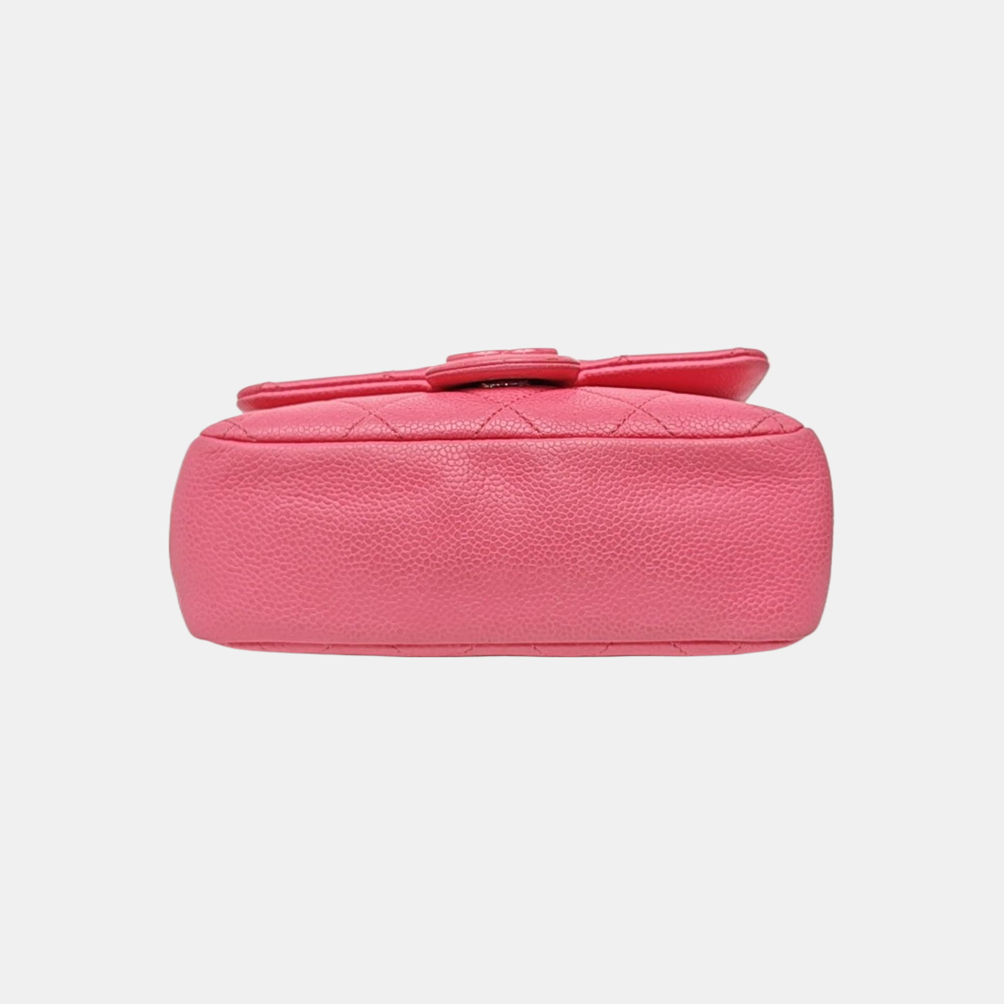CLASSIC FLAP Mini Quilted Grained Calfskin Red