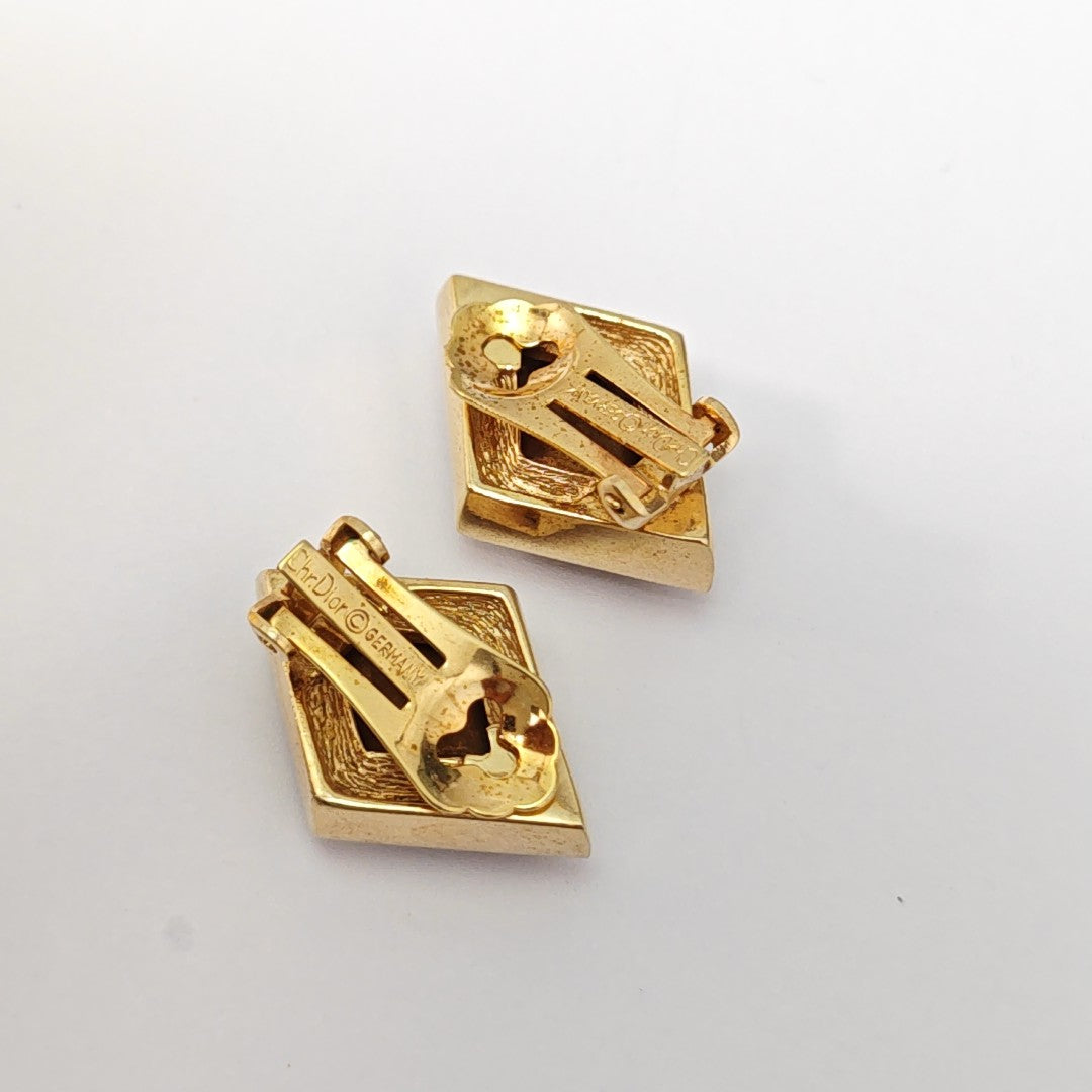 Metal Purple Clip On Earrings