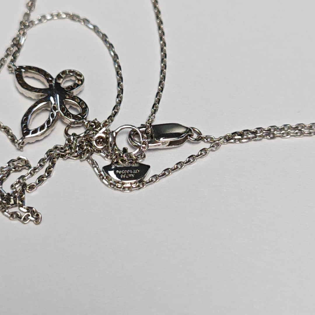 18k White Gold Silver Necklace