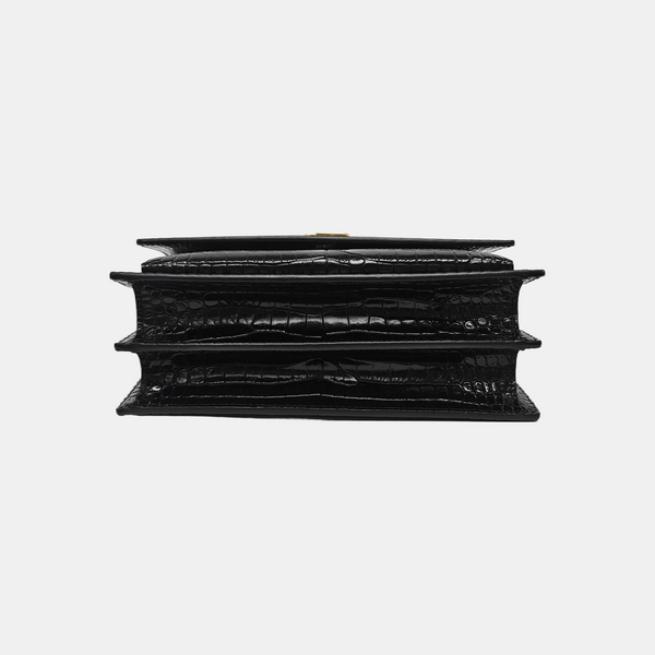 SUNSET Medium Calfskin Black