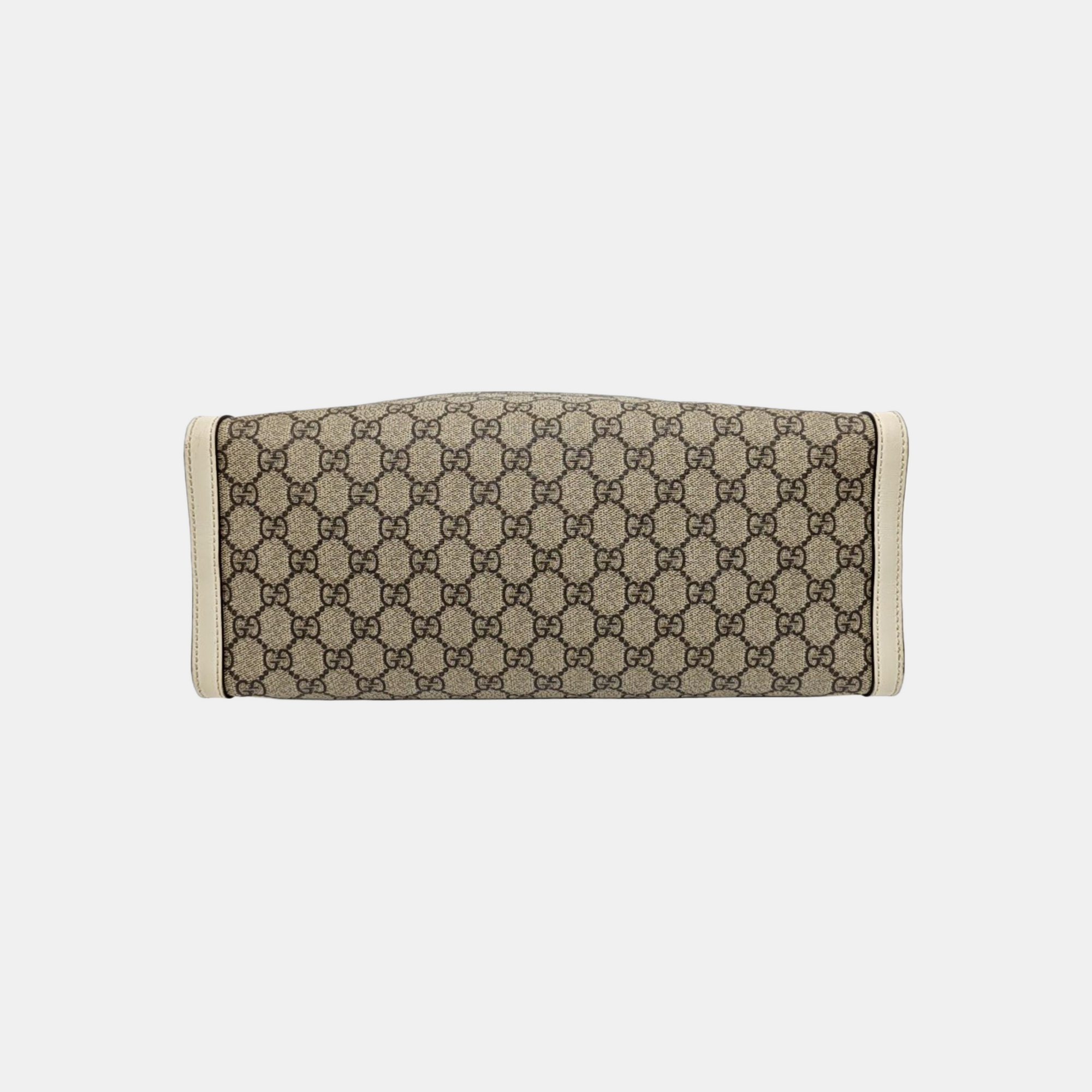 Padlock Medium Monogram Coated Canvas Beige