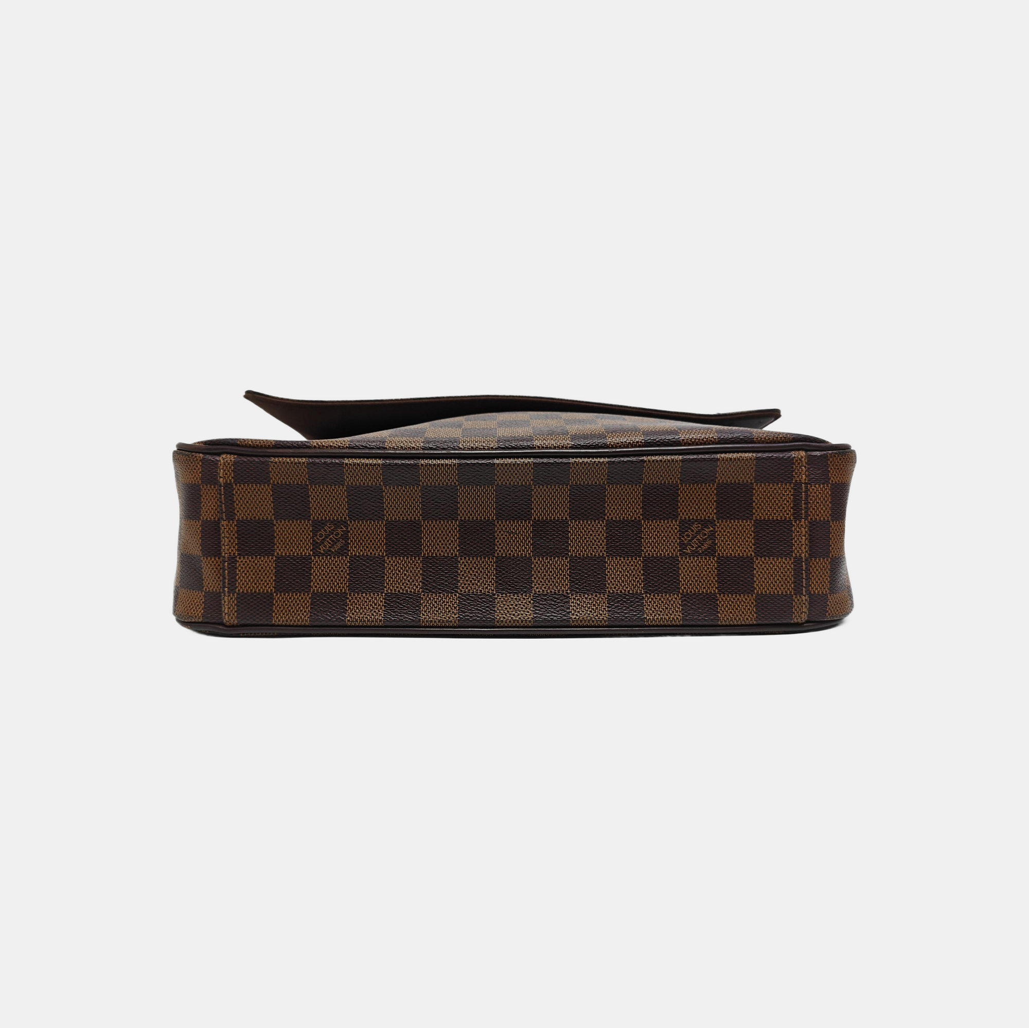 SHELTON MM Damier Ebene Coated Canvas Brown