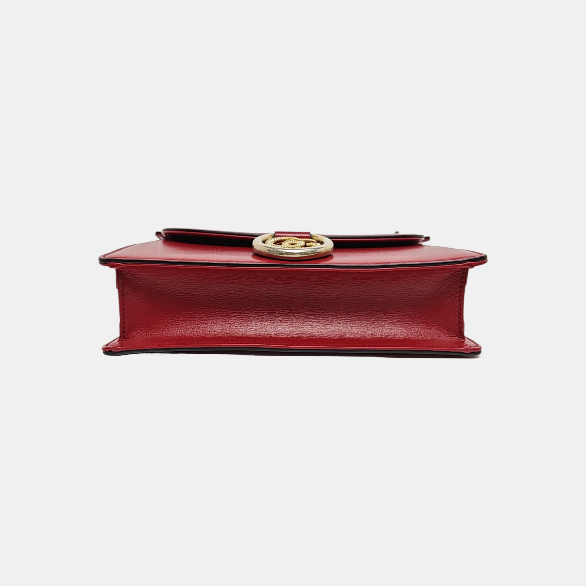 GG Ring Small Calfskin Red
