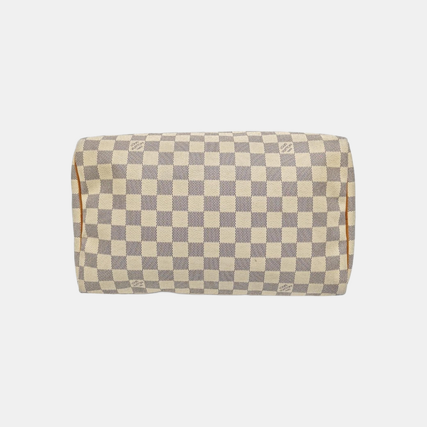 SPEEDY 30 Damier Azur Coated Canvas White