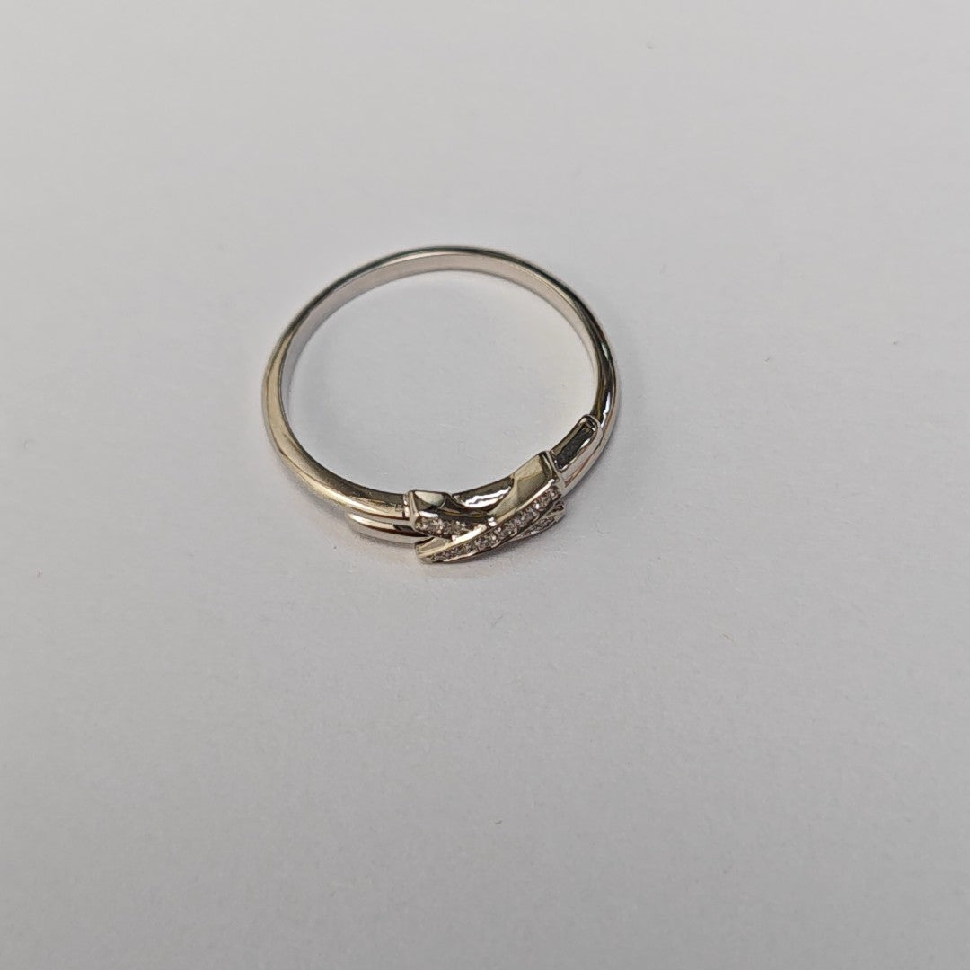 Jeux De Liens 18k White Gold Silver Ring EU 50
