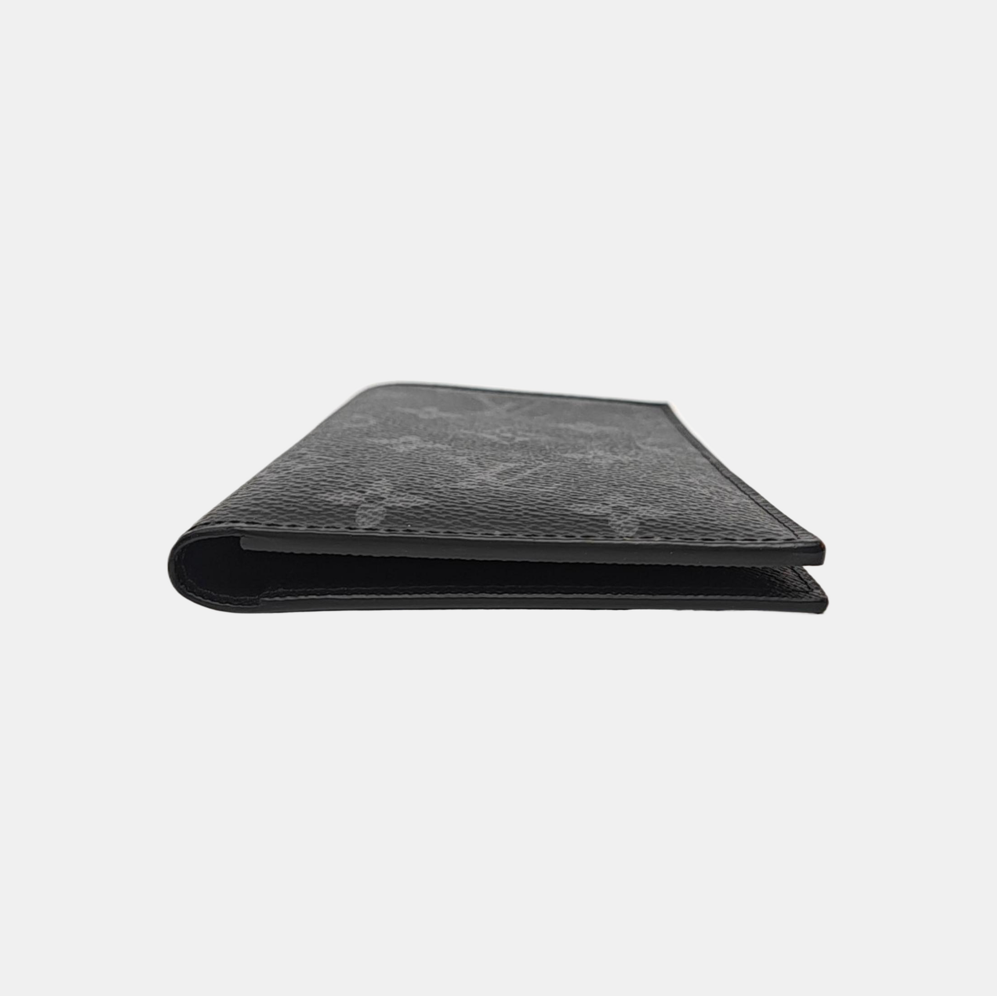 Monogram Coated Canvas Card Holder Gray