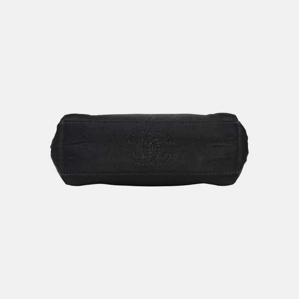 Silk Satin Tote Bag Black