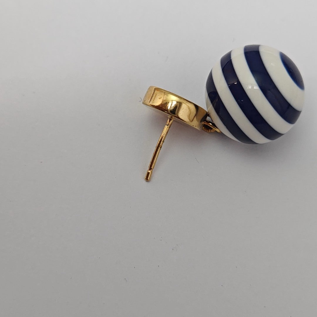 Resin Blue Stud Earrings