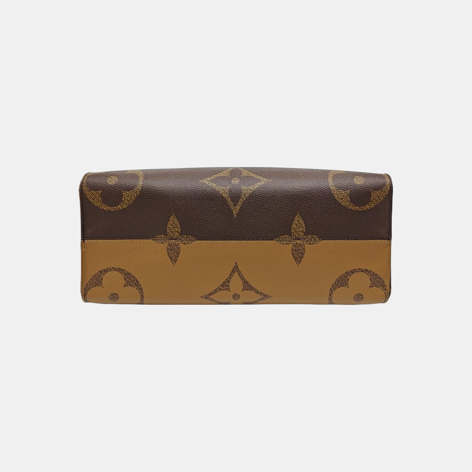 ONTHEGO MM Monogram Coated Canvas Brown