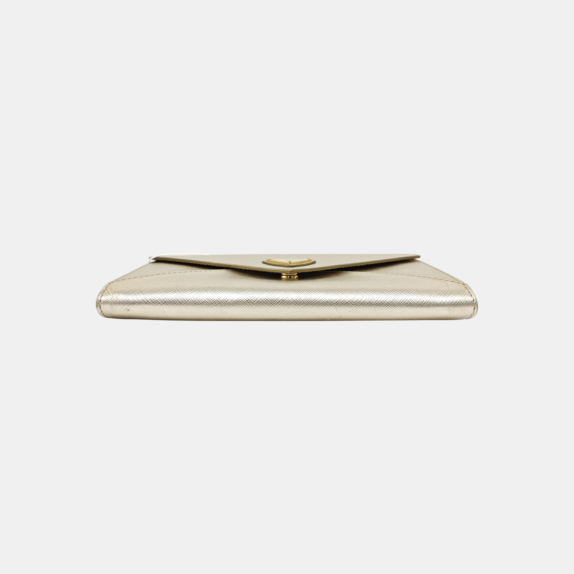 Saffiano Calfskin Crossbody Bag Beige