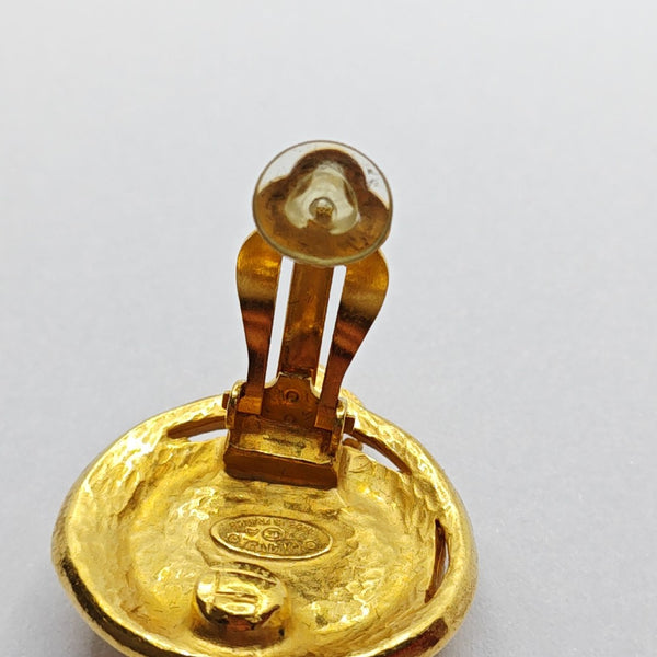 Metal Gold Clip On Earrings