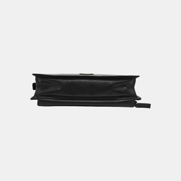 Saffiano Calfskin Clutch Black