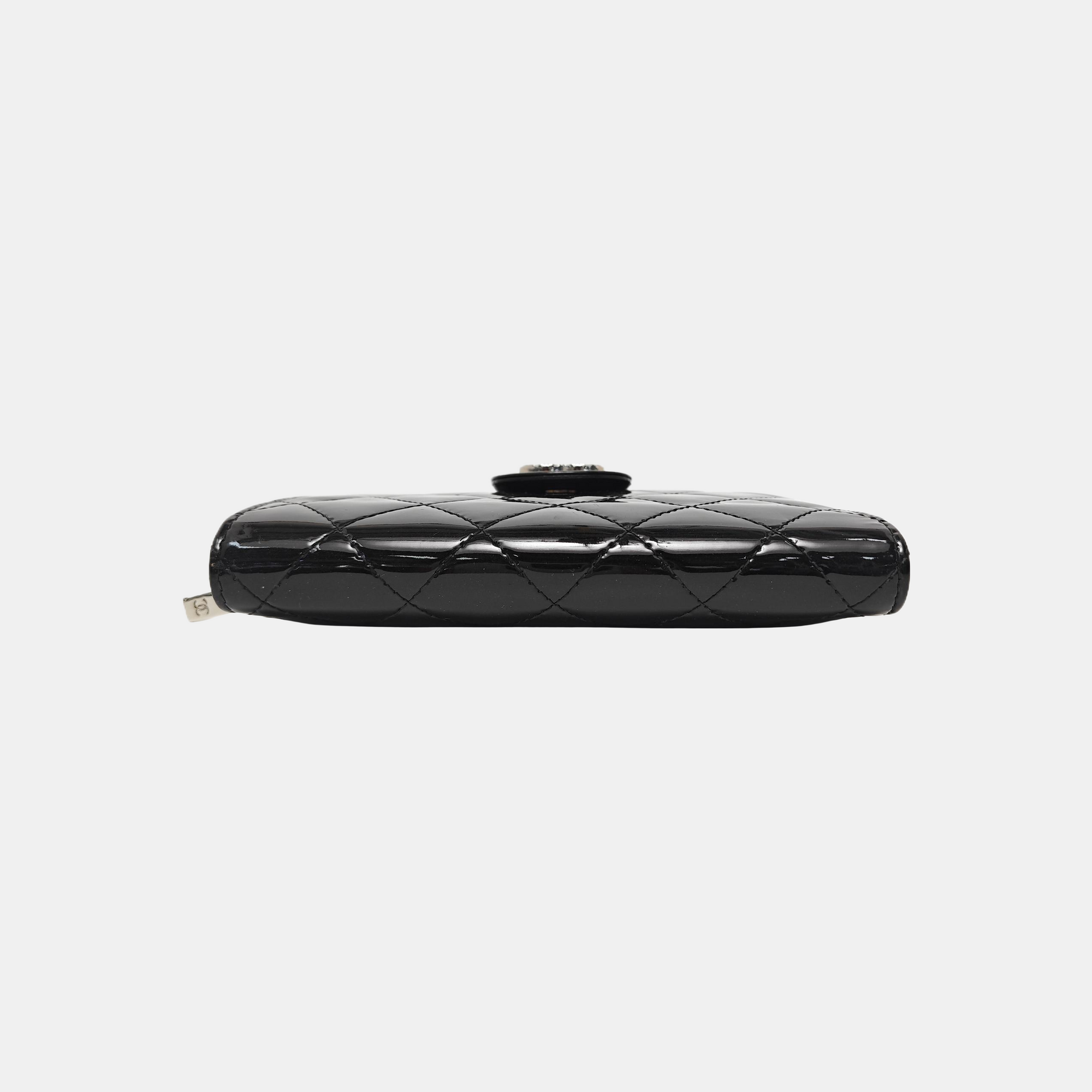 Quilted Calfskin Wallet Black