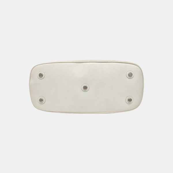 Calfskin Top Handle Bag White