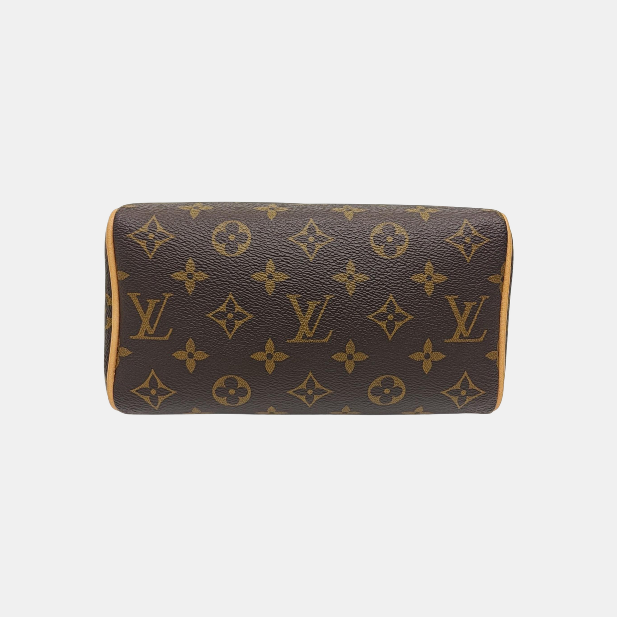 SPEEDY 20 Monogram Coated Canvas Brown