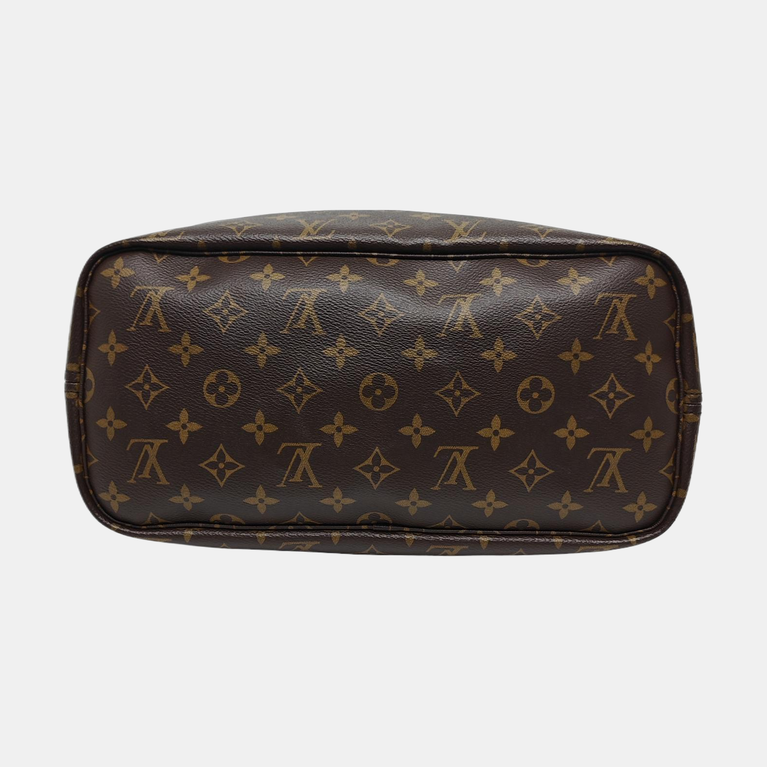 NEVERFULL MM Monogram Coated Canvas Brown