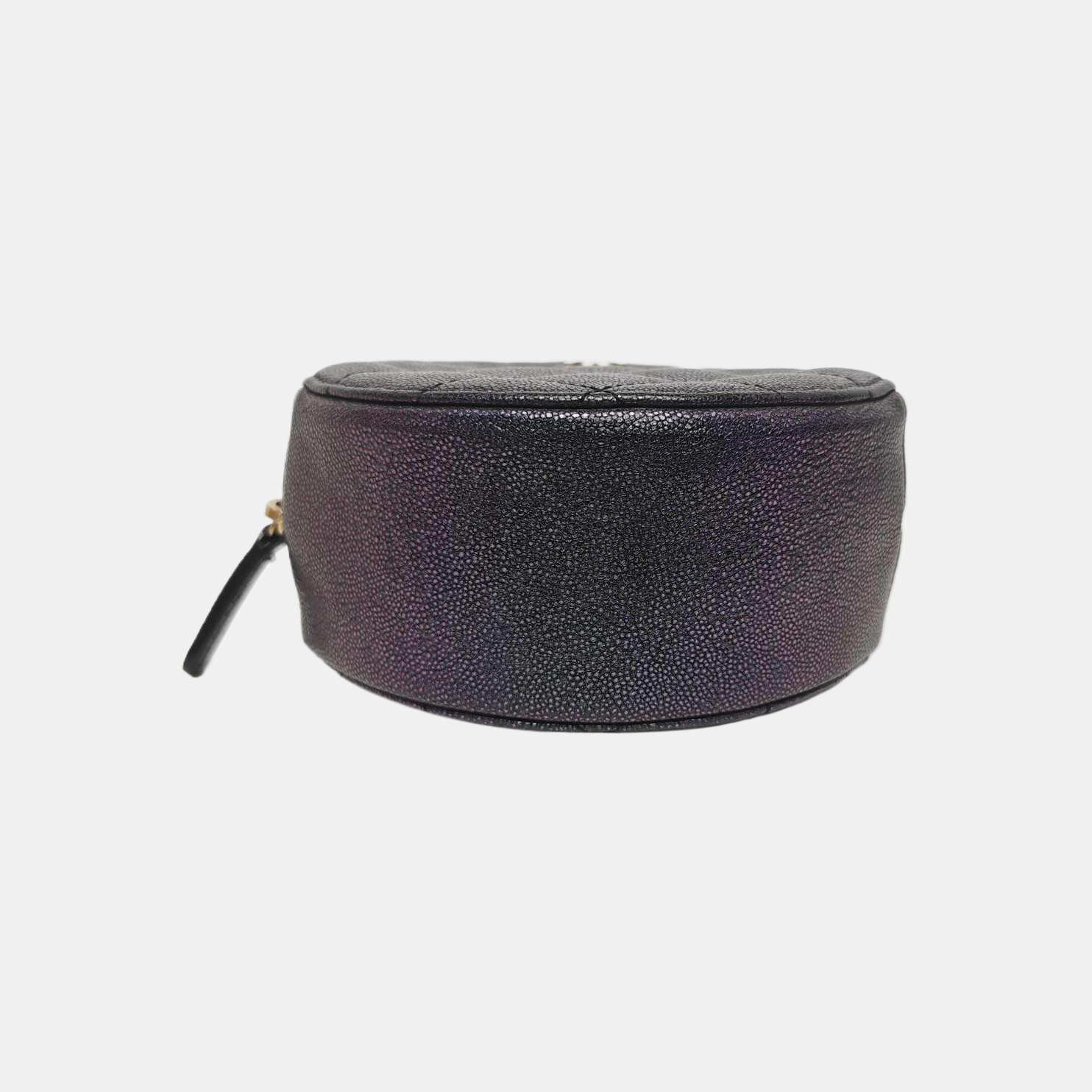 ROUND Quilted Calfskin Metallic