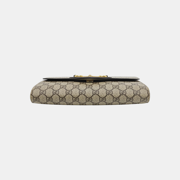 Horsebit 1955 Small Monogram Coated Canvas Beige