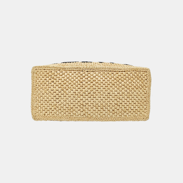 Font Tote Small Straw Beige