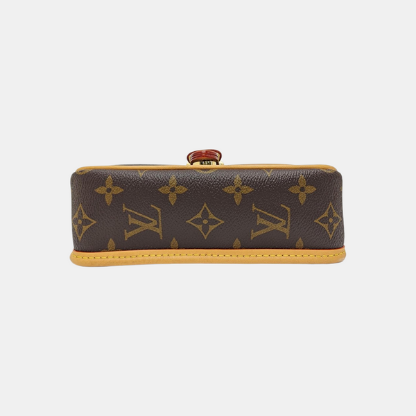 DIANE Nano Monogram Coated Canvas Brown