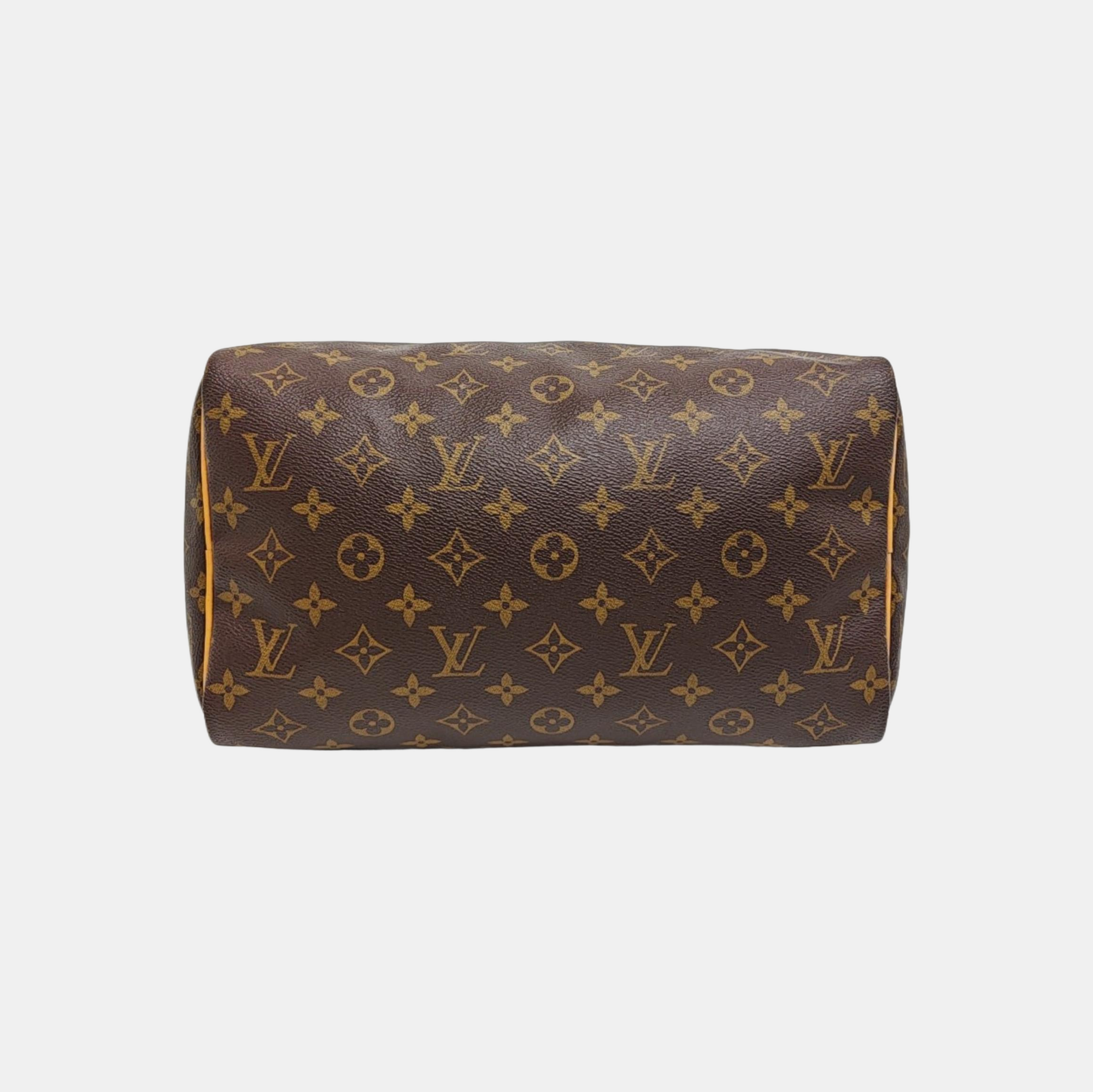 SPEEDY 30 Monogram Coated Canvas Brown