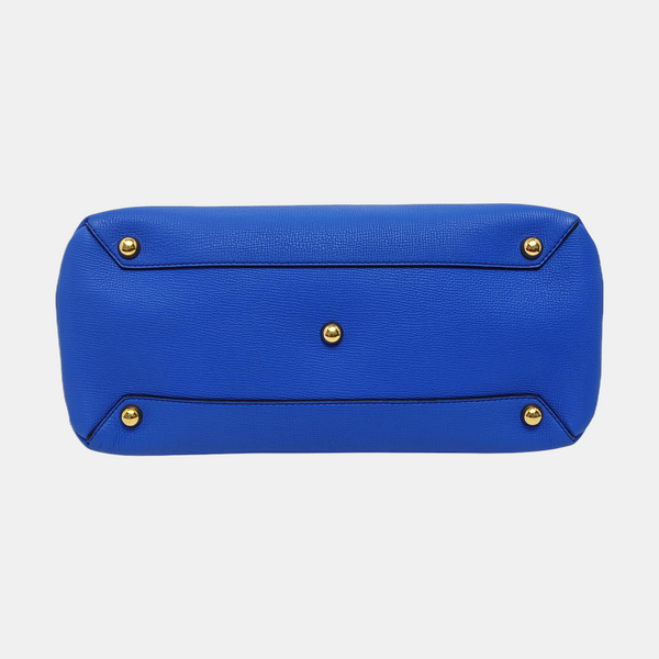 The Banner Medium Calfskin Blue