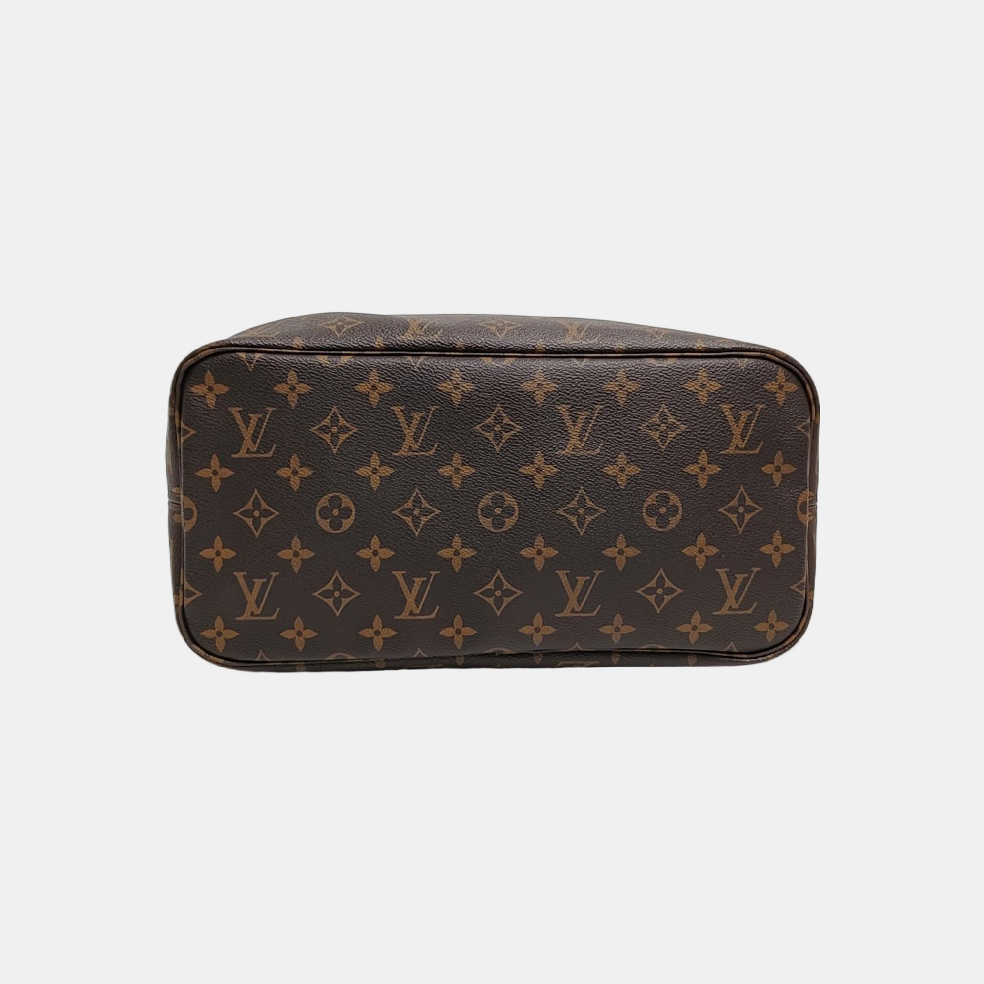 NEVERFULL MM Monogram Coated Canvas Brown