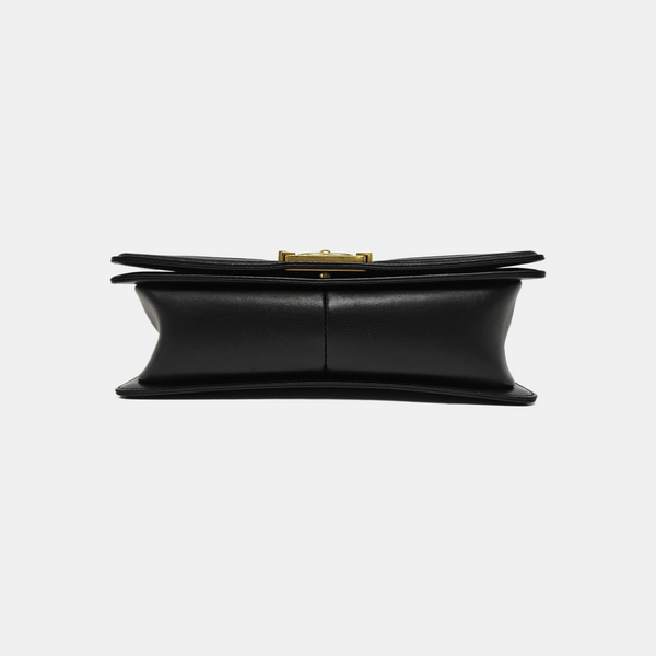 BOY CHANEL Medium Chevron Lambskin Black