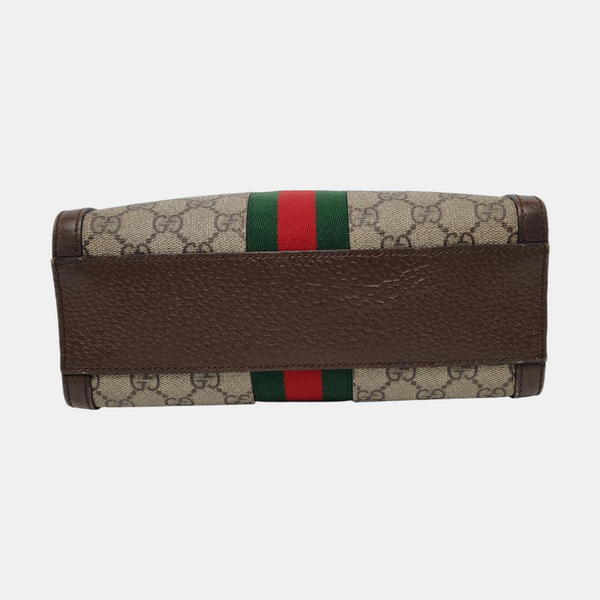 Ophidia Small Monogram Coated Canvas Beige