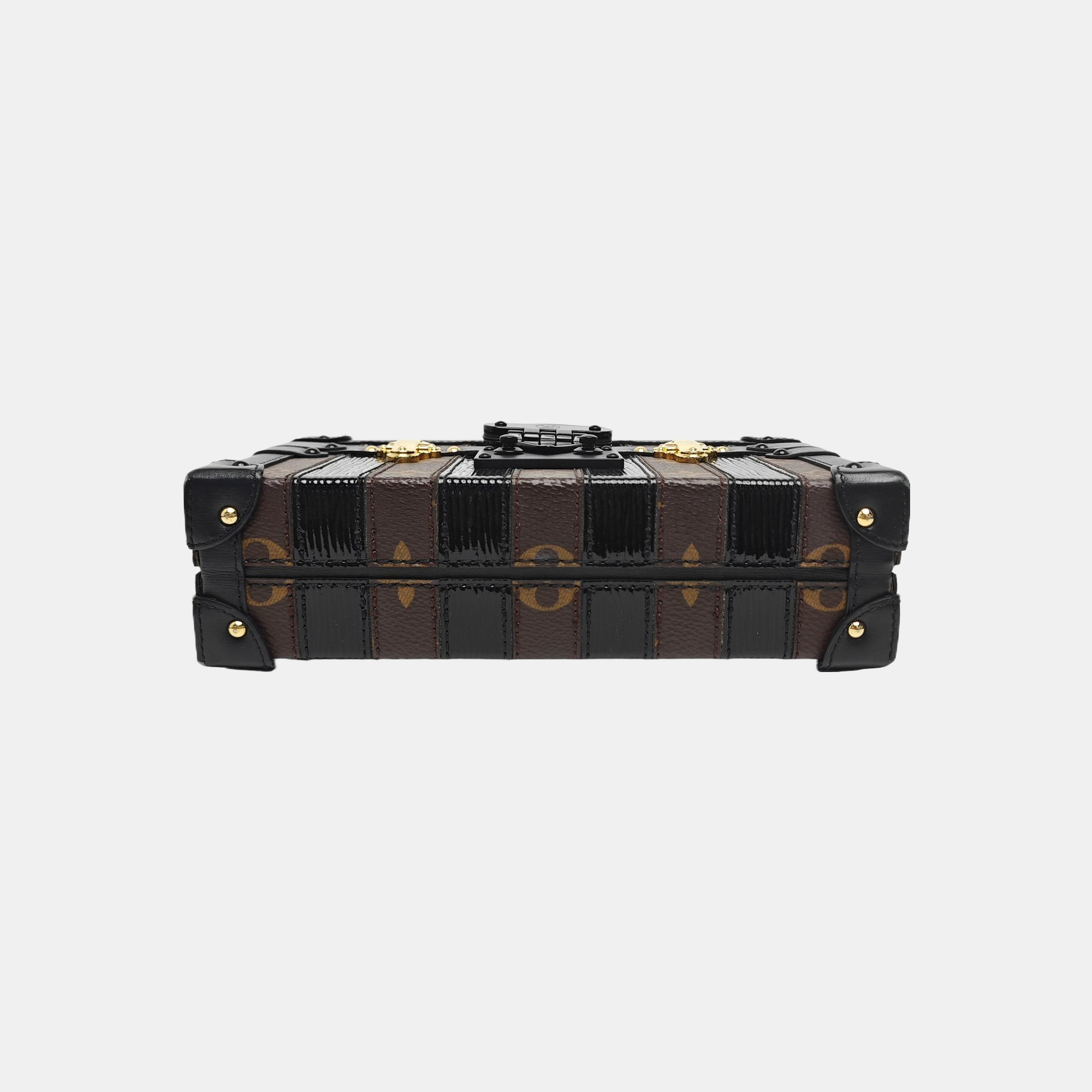 PETITE MALLE Monogram Coated Canvas Brown