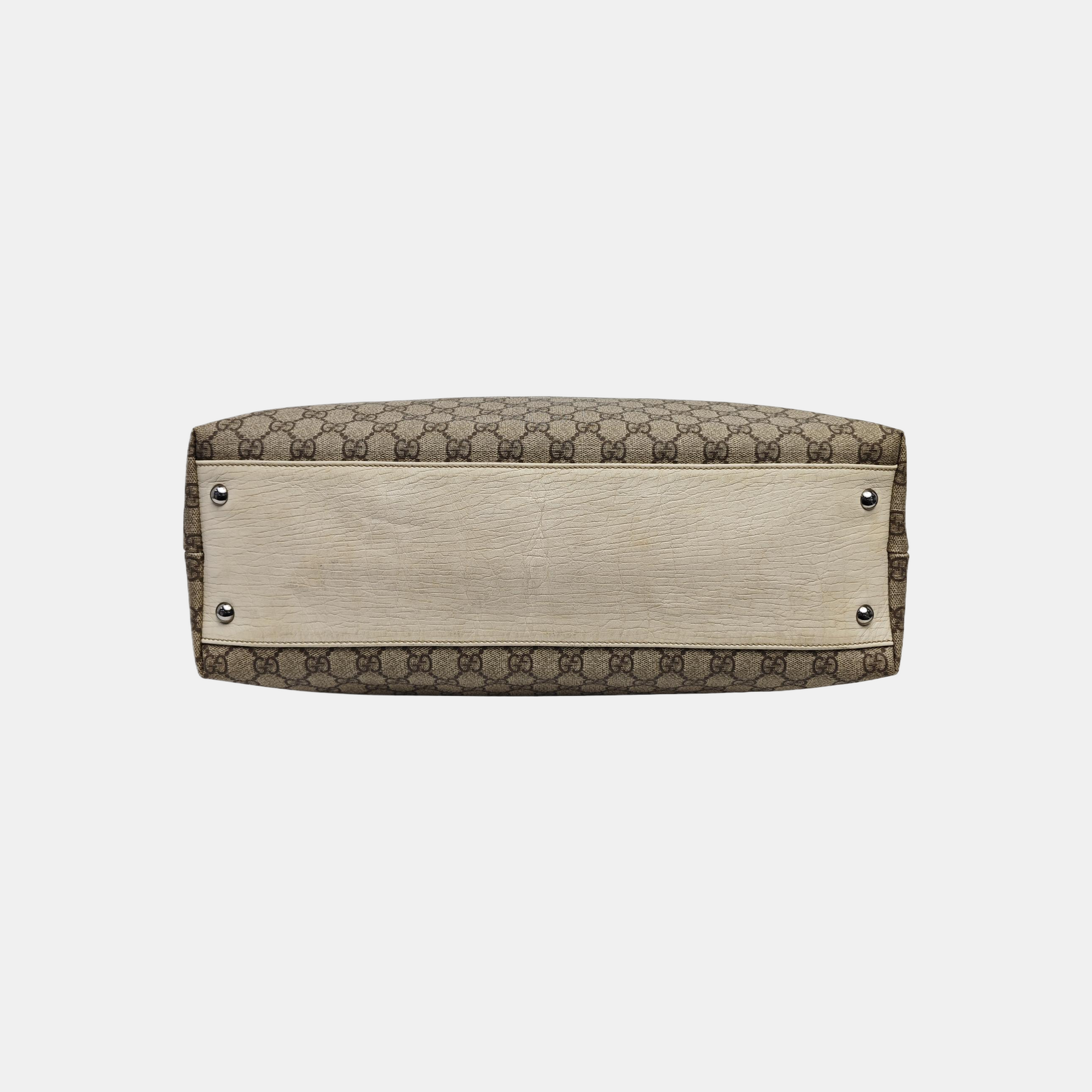 Monogram Coated Canvas Tote Bag Beige