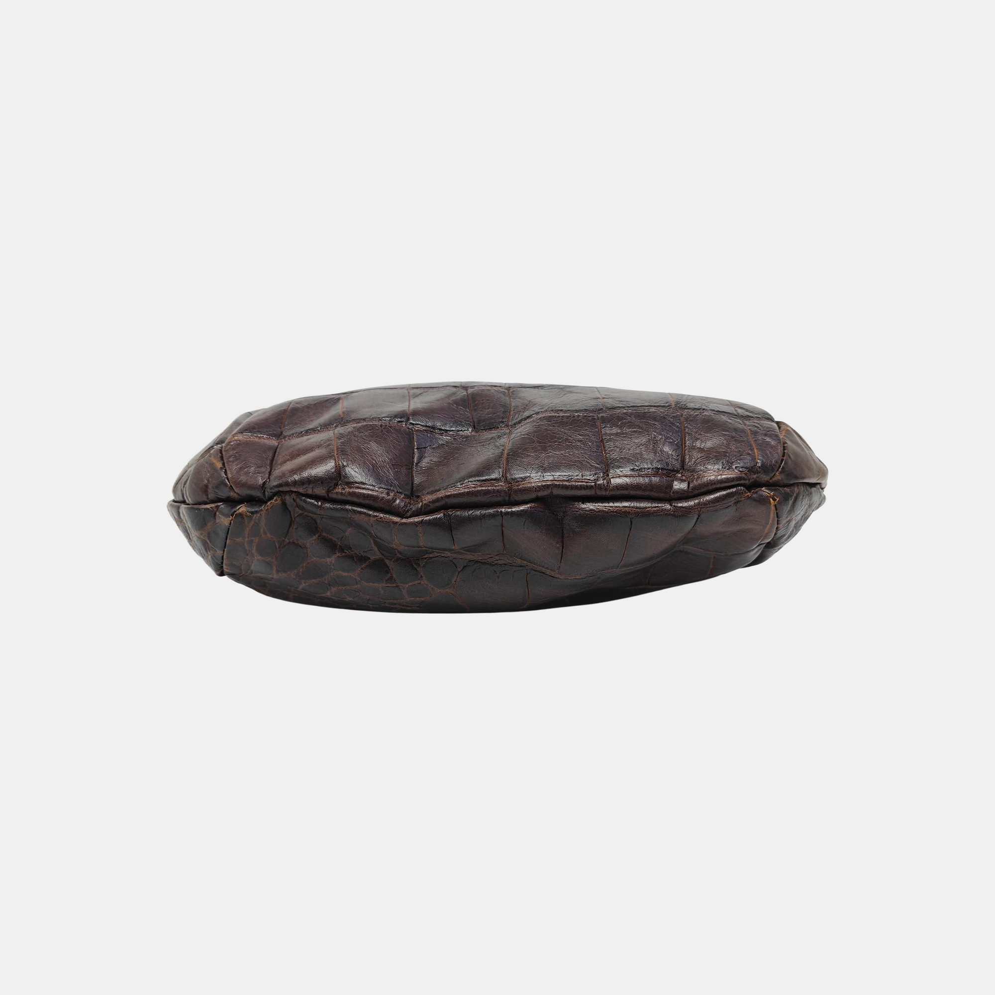 Calfskin Top Handle Bag Brown