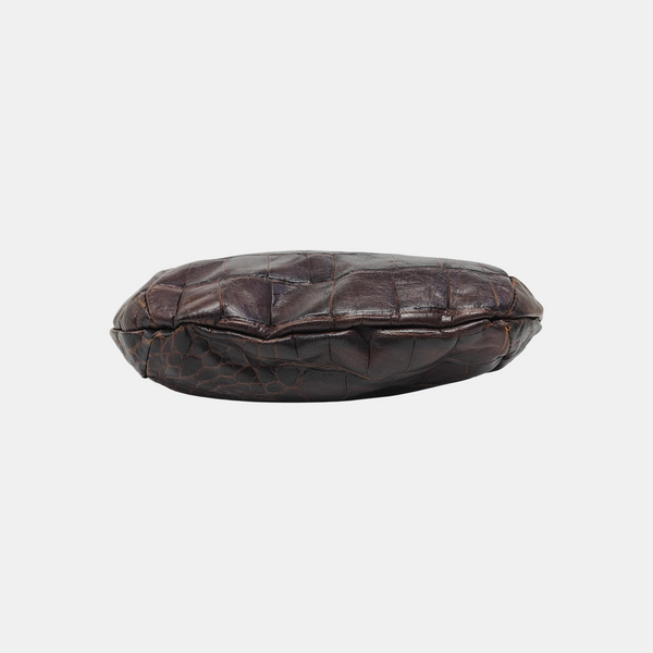 Calfskin Top Handle Bag Brown