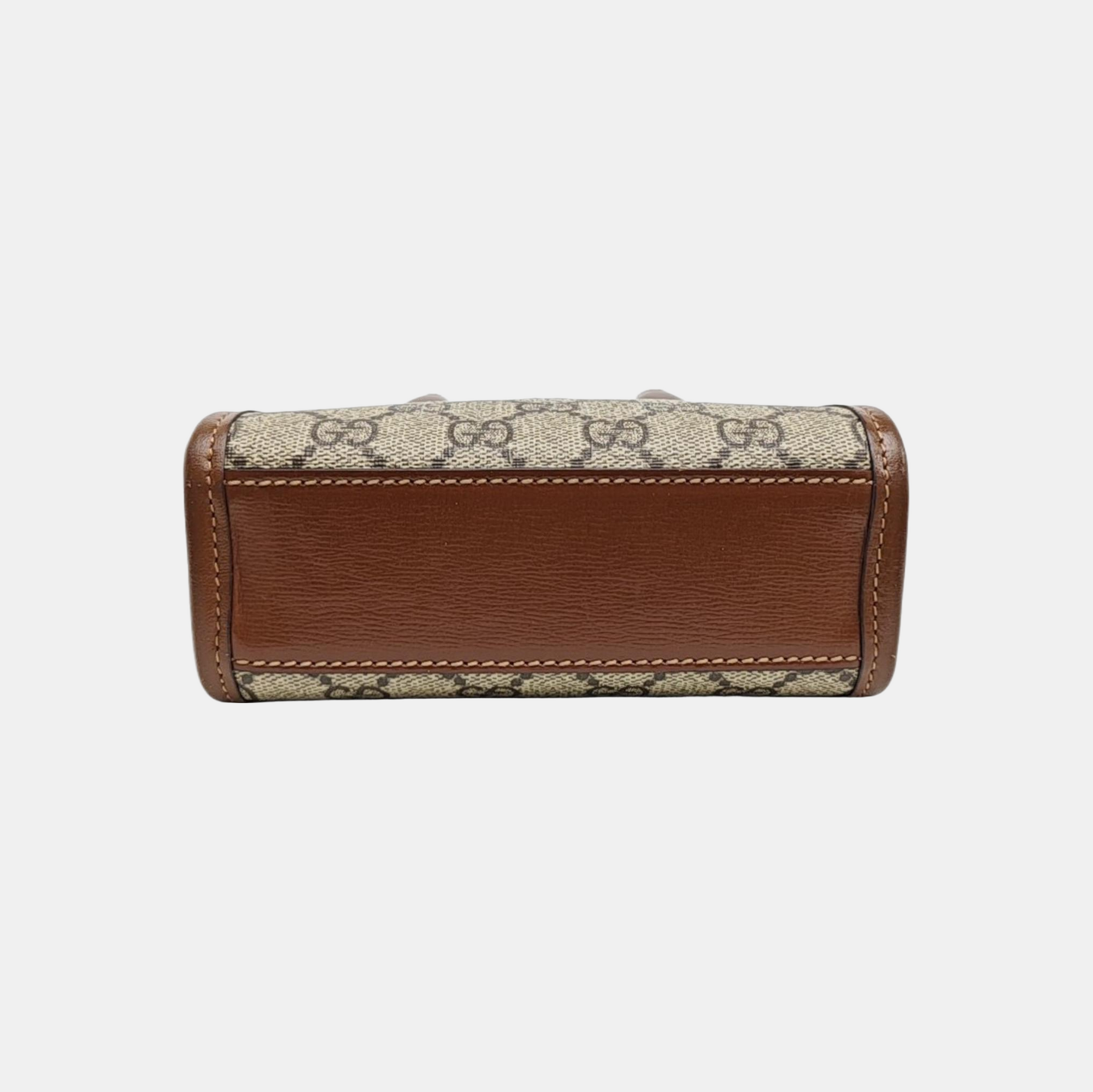 Retro Mini Monogram Coated Canvas Beige