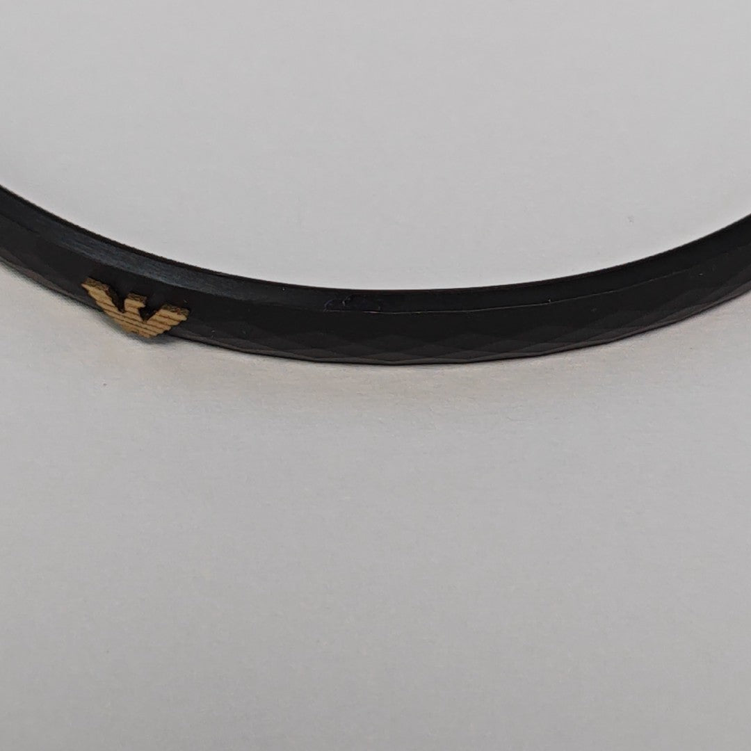 Steel Black Bangle