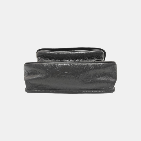 NIKI Small Chevron Calfskin Gray